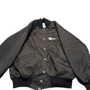 Black Bomber Jacket with Logo